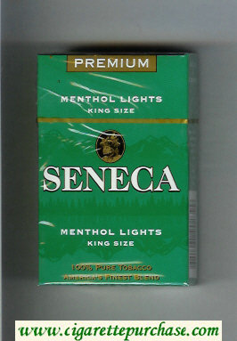 Seneca Menthol Lights cigarettes hard box