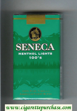 Seneca Menthol Lights 100s cigarettes soft box