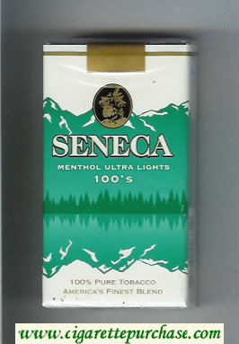 Seneca Menthol Ultra Lights 100s cigarettes soft box