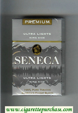 Seneca Ultra Lights cigarettes hard box