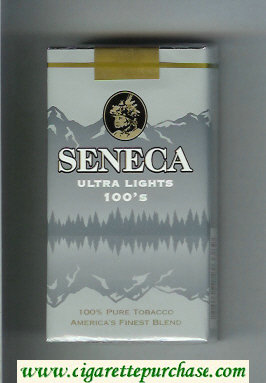 Seneca Ultra Lights 100s cigarettes soft box