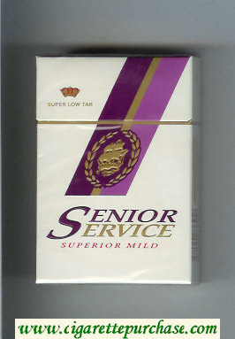 Senior Service Superiar Mild Super Low Tar cigarettes hard box