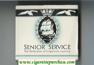 Senior Service cigarettes wide flat hard box