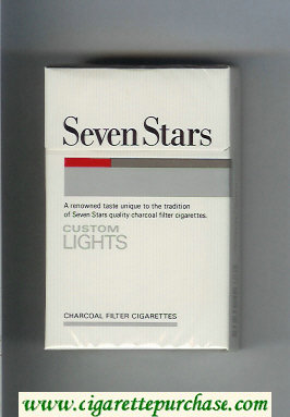 Seven Stars Custom Lights Charcoal Filter cigarettes hard box