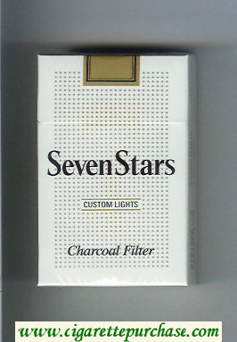 Seven Stars 7 Charcoal Filter Custom Lights cigarettes hard box