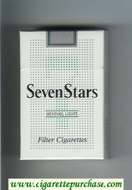 Seven Stars 7 Menthol Lights Filter Cigarettes hard box