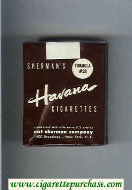 Sherman's Havana Cigarettes Formula #38 soft box