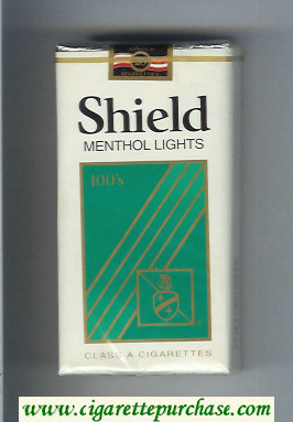 Shield Menthol Lights 100s Cigarettes soft box