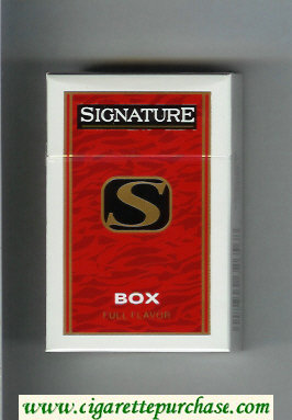 Signature S Full Flavor cigarettes hard box