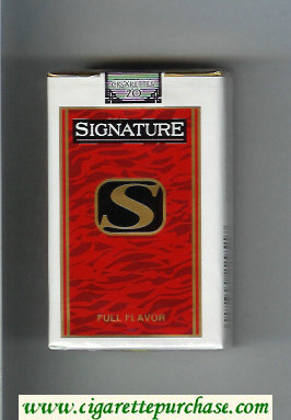 Signature S Full Flavor cigarettes soft box