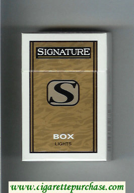 Signature S Lights cigarettes hard box