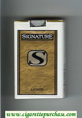 Signature S Lights cigarettes soft box