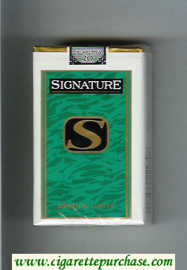 Signature S Menthol Lights cigarettes soft box