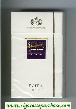 Silk Cut Extra 100s cigarettes white and violet hard box