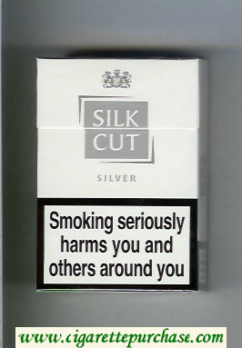 Silk Cut Silver cigarettes white and silver hard box