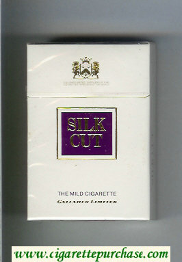 Silk Cut The Mild Cigarette Gallaher Limited cigarettes white and violet hard box