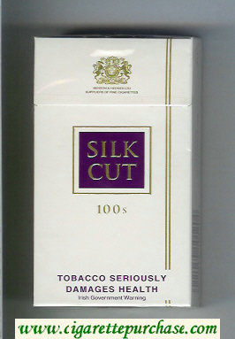 Silk Cut 100s cigarettes white and violet hard box