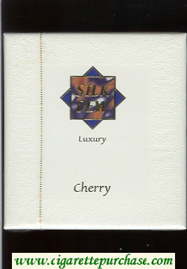 Silk Dew Luxury Cherry 100s cigarettes wide flat hard box