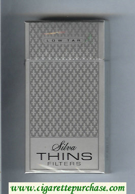 Silva Thins 100s cigarettes hard box