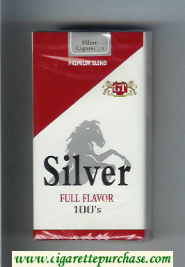 Silver Full Flavor 100s Premium Blend cigarettes soft box