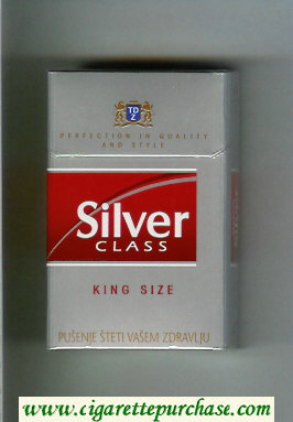 Silver Class King Size cigarettes hard box