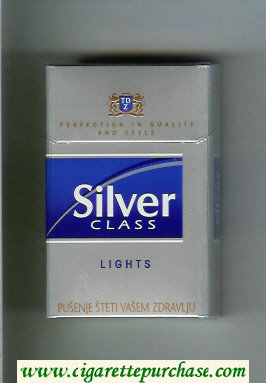 Silver Class Lights cigarettes hard box