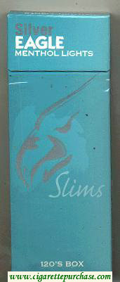 Silver Eagle Menthol Lights Slims 120s BOX cigarettes hard box