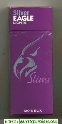 Silver Eagle Lights Slims 120s BOX cigarettes hard box