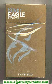 Silver Eagle Lights 100s BOX cigarettes hard box