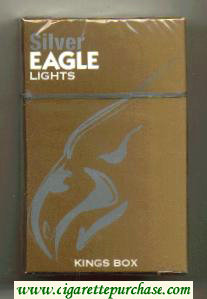 Silver Eagle Lights Kings Box cigarettes hard box