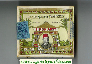 Simon Arzt Cairo Alexandria Port Said cigarettes narrow wide flat hard box