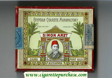 Simon Arzt Cairo Alexandria Port Said cigarettes wide wide flat hard box