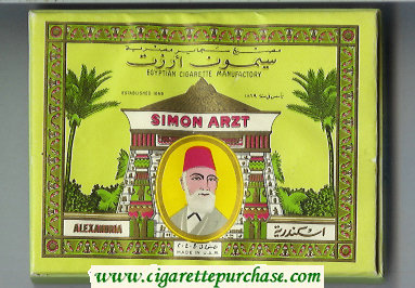 Simon Arzt Alexandria cigarettes wide flat hard box