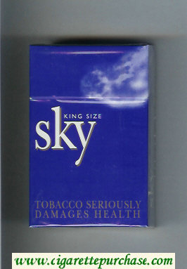 Sky cigarettes blue hard box