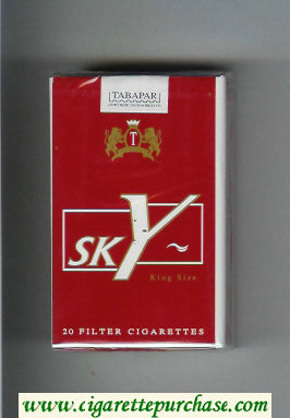 Sky King Size cigarettes red soft box