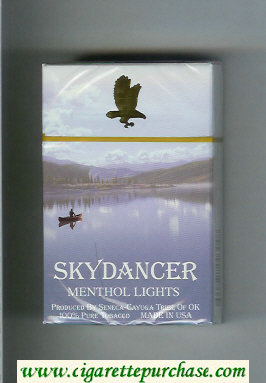 Skydancer Menthol Lights cigarettes hard box