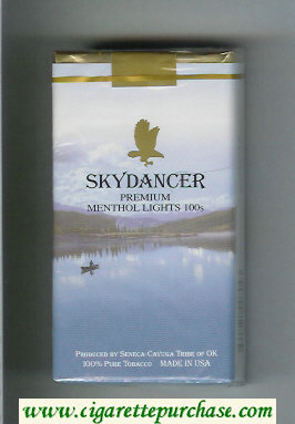 Skydancer Premium Menthol Lights 100s cigarettes soft box