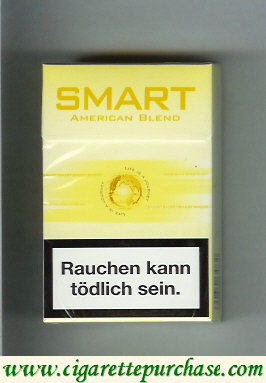 Smart American Blend cigarettes yellow hard box