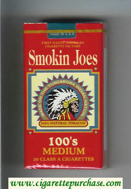 Smokin Joes 100s Medium cigarettes soft box