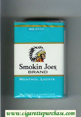 Smokin Joes Brand Menthol Lights cigarettes soft box