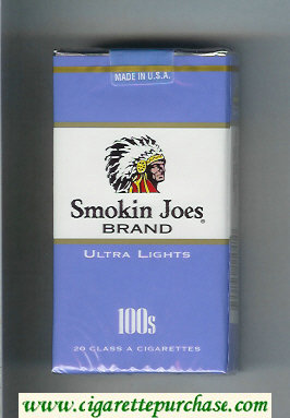 Smokin Joes Brand Ultra Lights 100s cigarettes soft box