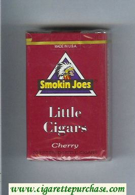 Smokin Joes Little Cigars Cherry cigarettes soft box