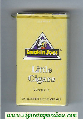 Smokin Joes Little Cigars Vanilla 100s cigarettes soft box
