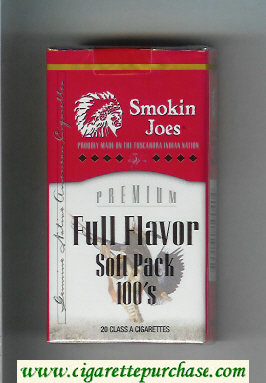 Smokin Joes Premium Full Flavor Soft Pack 100s cigarettes soft box