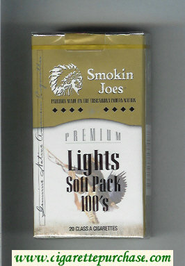Smokin Joes Premium Lights Soft Pack 100s cigarettes soft box