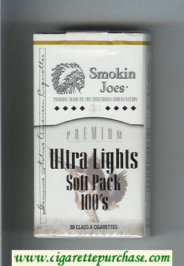 Smokin Joes Premium Ultra Lights Soft Pack 100s cigarettes soft box