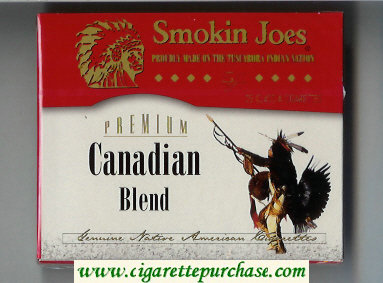 Smokin Joes Premium Canadian Blend Full Flavor 25 cigarettes wide flat hard box