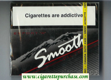 Smooth Export 'A' Filter 25 cigarettes wide flat hard box