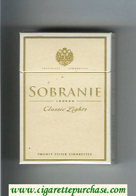 Sobranie London Classic Lights cigarettes hard box