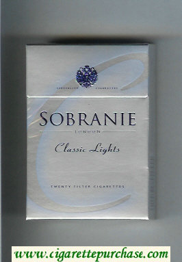 Sobranie London 'C' Classic Lights cigarettes hard box